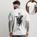 Hunter x Hunter Comfort Colors 1717 shirt with gothic manga illustration in black and white streetwear style