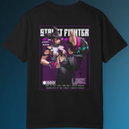 Unisex Juri Street Fighter shirt with striking kick pose, ideal for casual streetwear style.