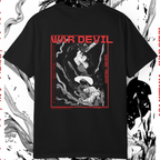 "Dark fantasy anime shirt Chainsaw Man War Devil Asa Mitaka graphic tee for otaku and manga lovers"