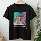 Dragon Ball Bulma T-Shirt Retro 90s Anime Aesthetic with Romantic Ageru yo text.