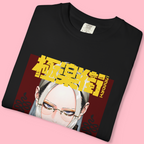 Unique Gokurakugai Tao Saotome t-shirt with striking Japanese anime artwork.