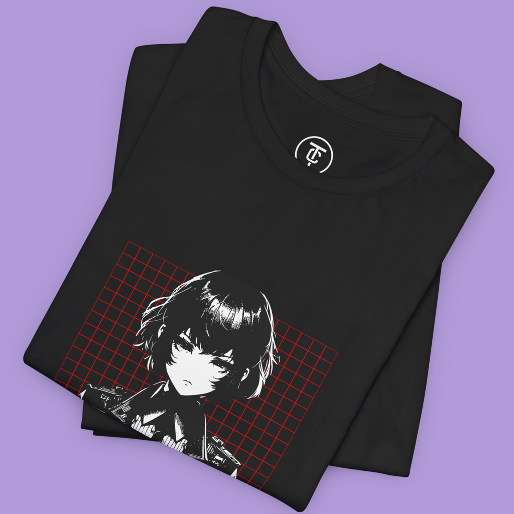 Unisex Otaku T-shirt for Manga fans who love the Dark Anime and Vaporwave style.