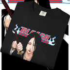 "Anime streetwear Bleach T-shirt with detailed Unohana artwork for fans"