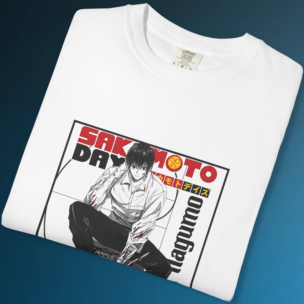 Unisex anime streetwear shirt with Yoichi Nagumo design from Sakamoto Days series