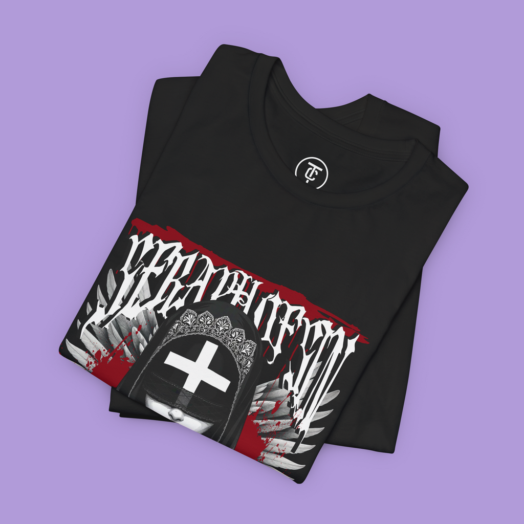 Unisex Horror Apparel for fans of religious horror and Alternative Fashion.