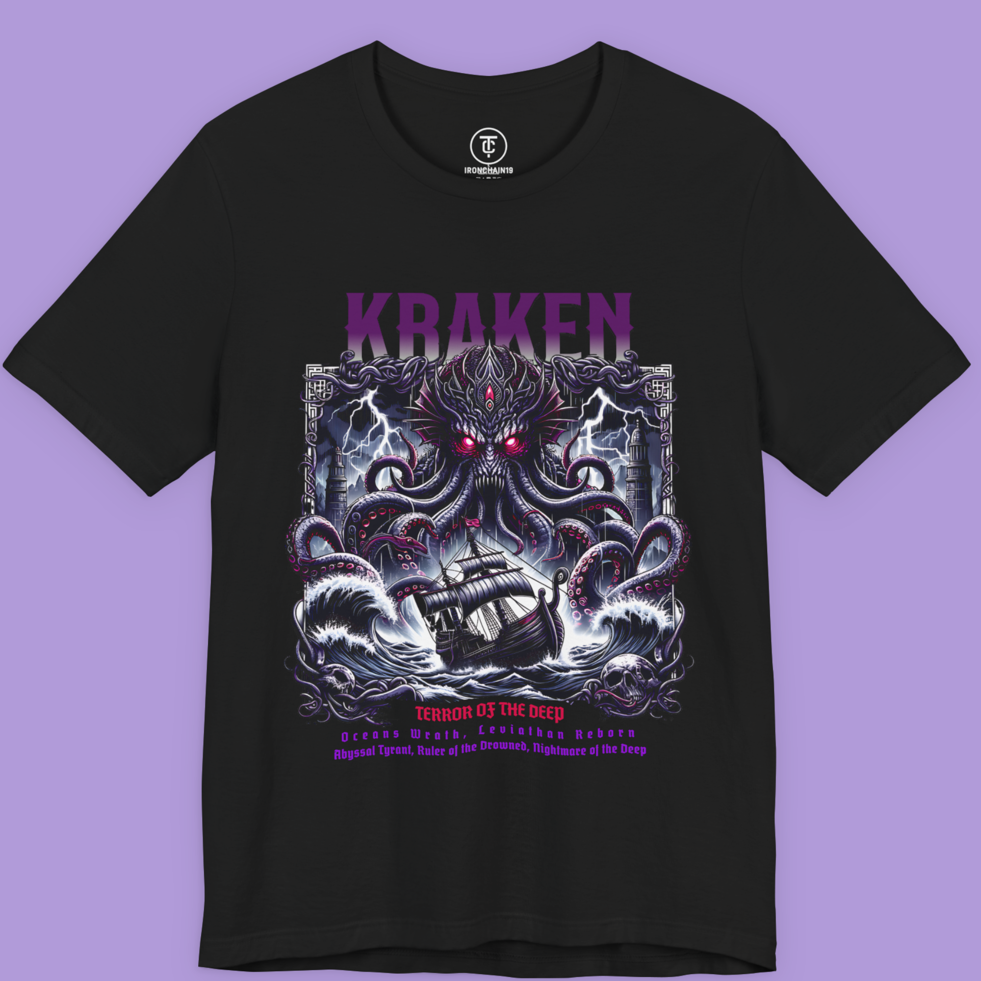 Unisex Mythology T-shirt for Gamer and Piratecore fans.