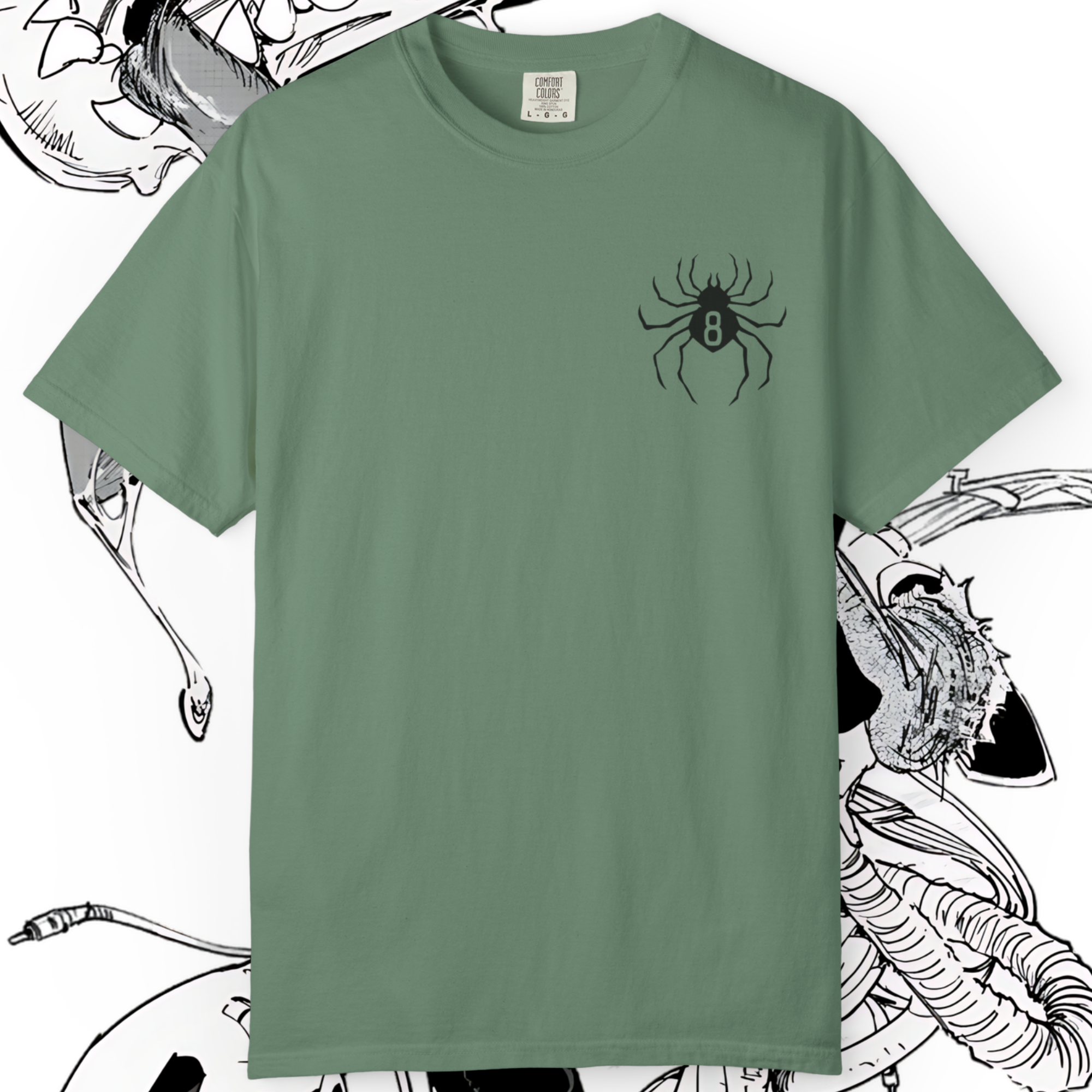 Anime streetwear shirt featuring Shizuku from Hunter x Hunter, printed on heavyweight Comfort Colors cotton tee.