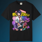 Jirou Kyoka anime music t-shirt for otaku, bold My Hero Academia streetwear fashion.