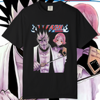 "Black Bleach graphic tee featuring Kenpachi Zaraki and Yachiru artwork"