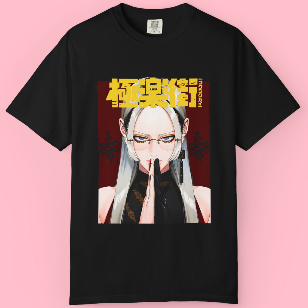 Tao Saotome manga-inspired streetwear tee from Gokurakugai, perfect for anime fans.