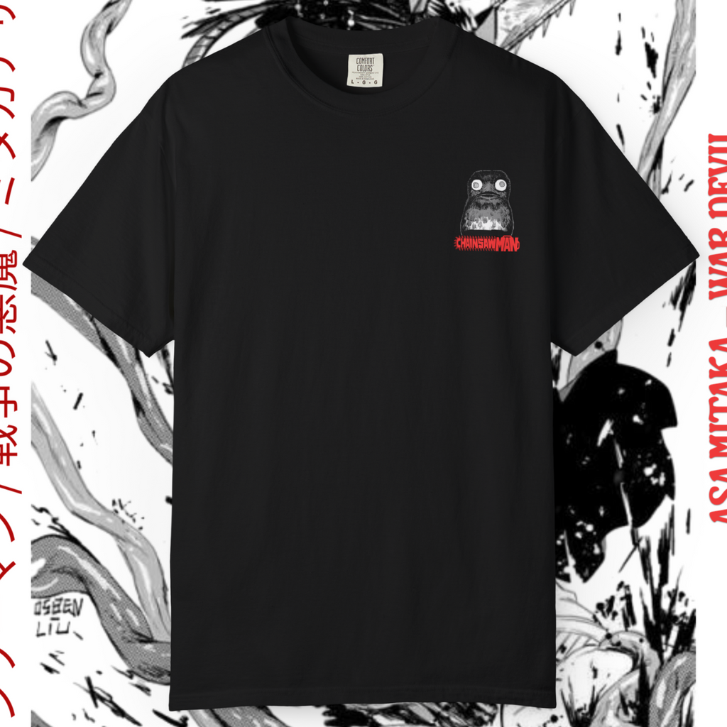 "Unisex Chainsaw Man anime t-shirt with Asa Mitaka War Devil design perfect for Japanese streetwear fans"