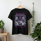 Kraken T-Shirt Terror of the Deep Nautical Monster Graphic Tee with purple tentacles.