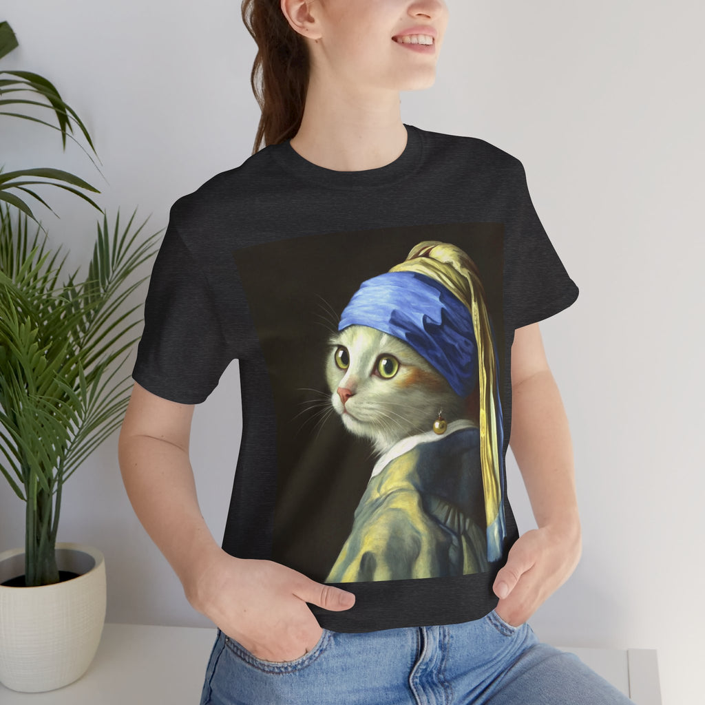 Funny Art Parody apparel for crazy cat person gift ideas, featuring a famous painting spoof.