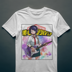 Unique anime gift t-shirt featuring Kyouka Jirou, perfect for manga fans and music lovers.