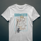 Otaku streetwear Soul Eater T-shirt, Japanese anime graphic design on premium white cotton tee.