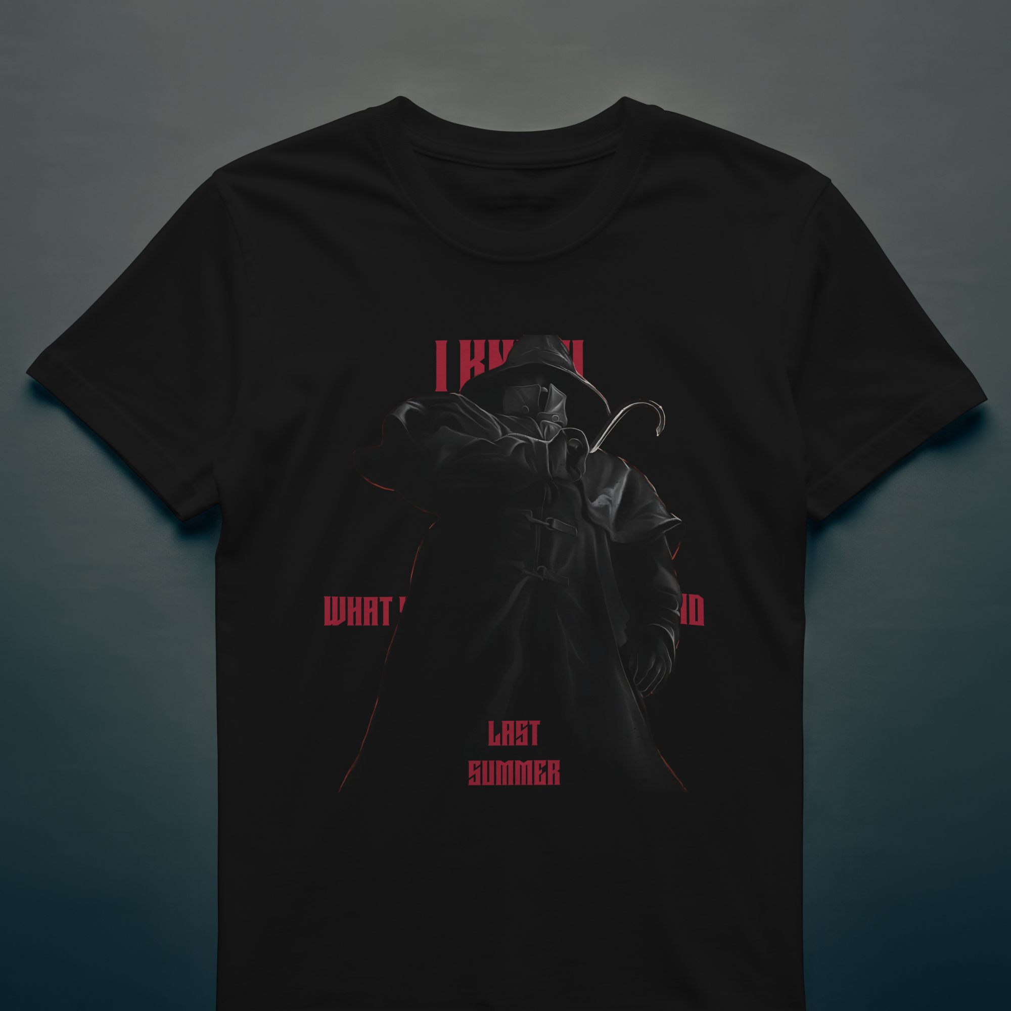 Horror aesthetic streetwear shirt showcasing I Know What You Did Last Summer retro vibe.