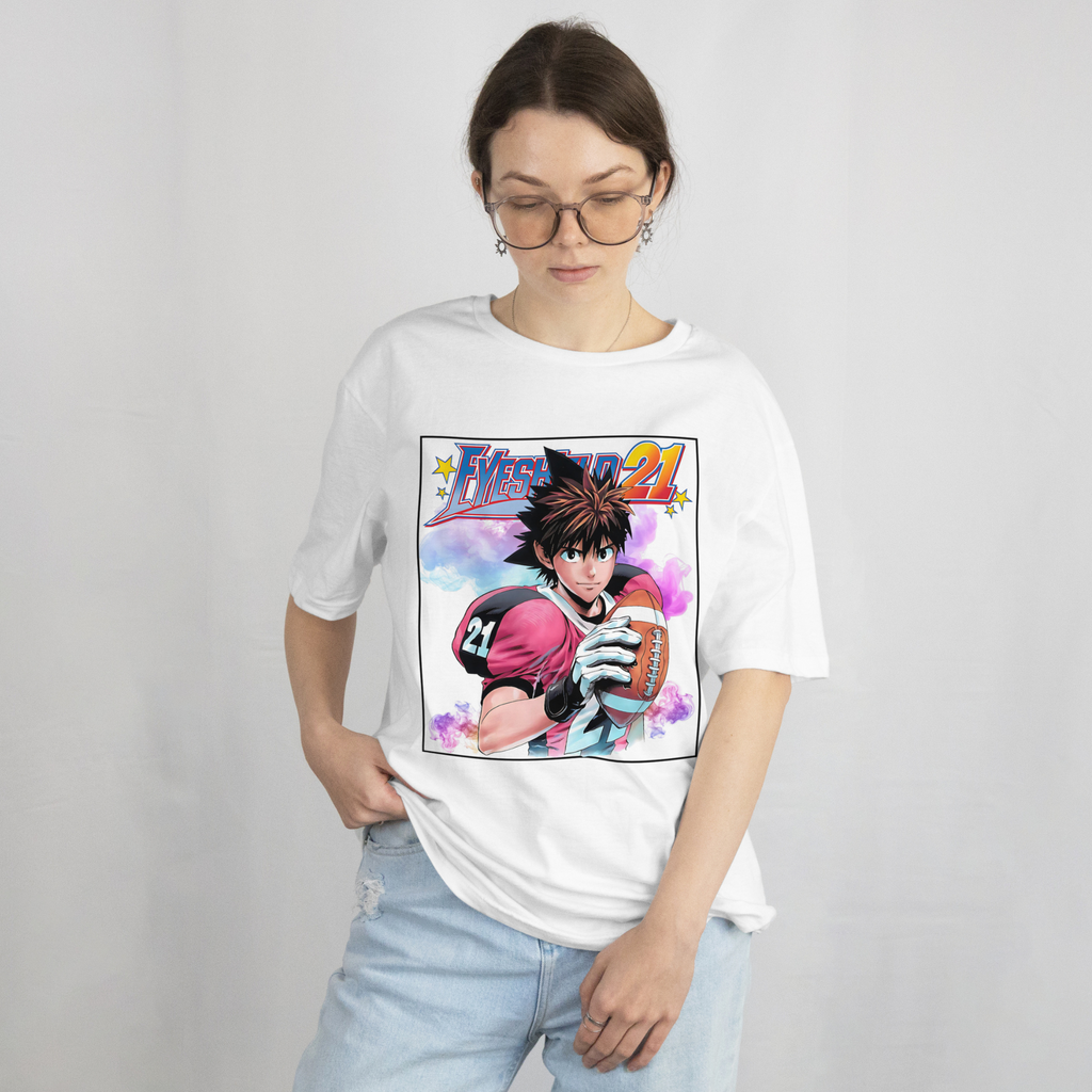 Eyeshield 21 anime graphic t-shirt for manga fans and sports lovers.
