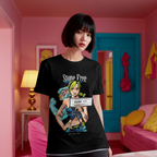 Stylish JoJo’s Bizarre Adventure Stone Ocean shirt with Jolyne character print.