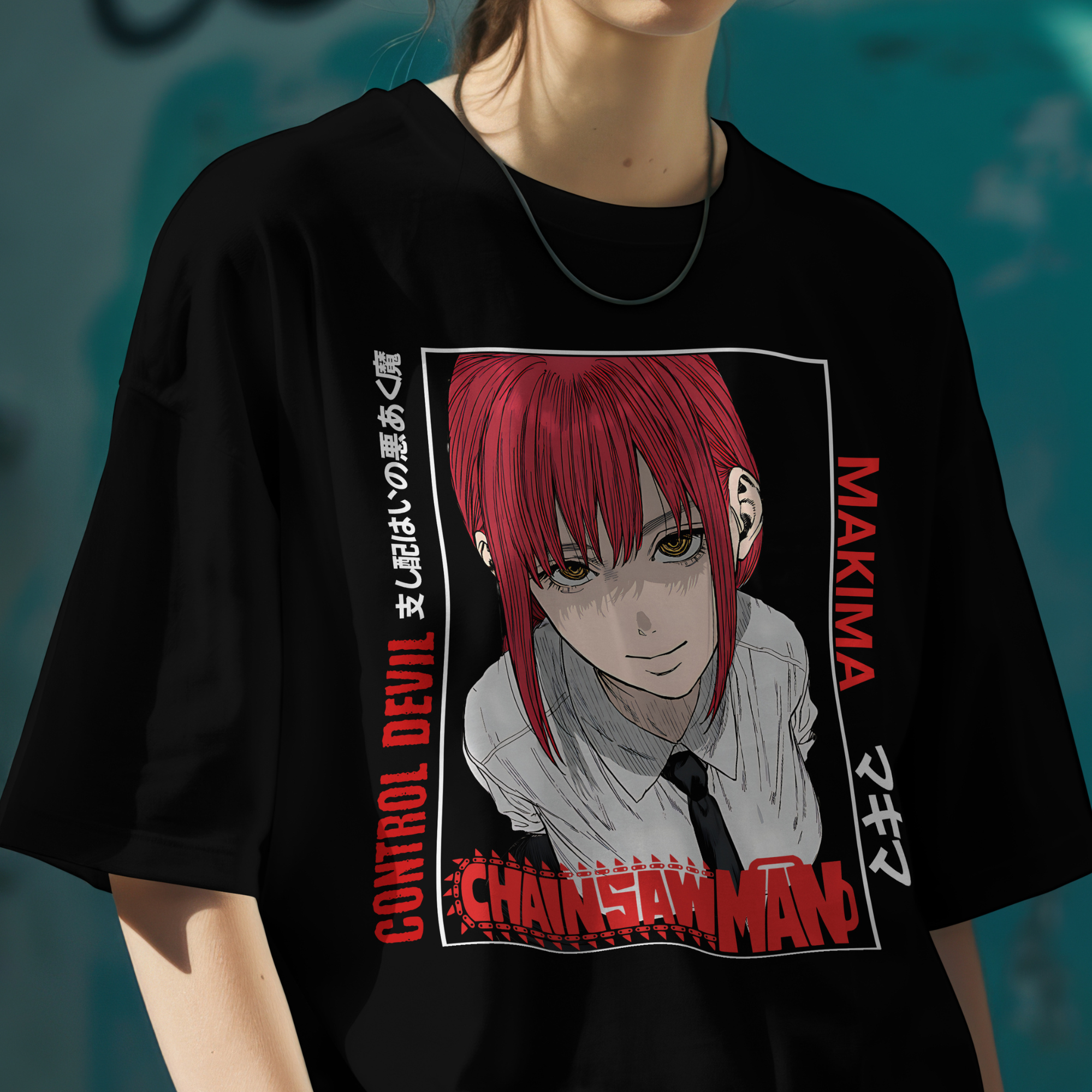 Makima anime graphic tee Chainsaw Man unisex otaku T-shirt for casual outfits