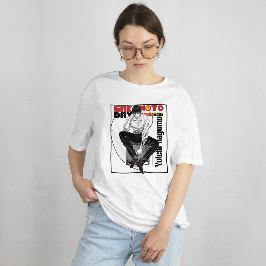 Yoichi Nagumo Sakamoto Days shirt for manga collectors and Japanese anime fashion fans