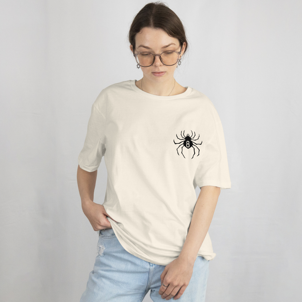 Manga-inspired oversized graphic tee with Phantom Troupe Shizuku artwork, perfect anime gift shirt for fans.