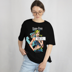 Graphic tee of Jolyne Cujoh wearing Stone Free outfit, perfect for JoJo anime lovers.