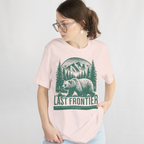 "Alaska hiking and camping t-shirt with vintage bear and forest design"