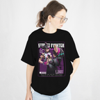 "Cool gaming graphic tee featuring Juri Han from Street Fighter with vibrant colors"