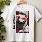 "Exclusive Gokurakugai Tao Saotome cotton t-shirt for Japanese manga lovers"