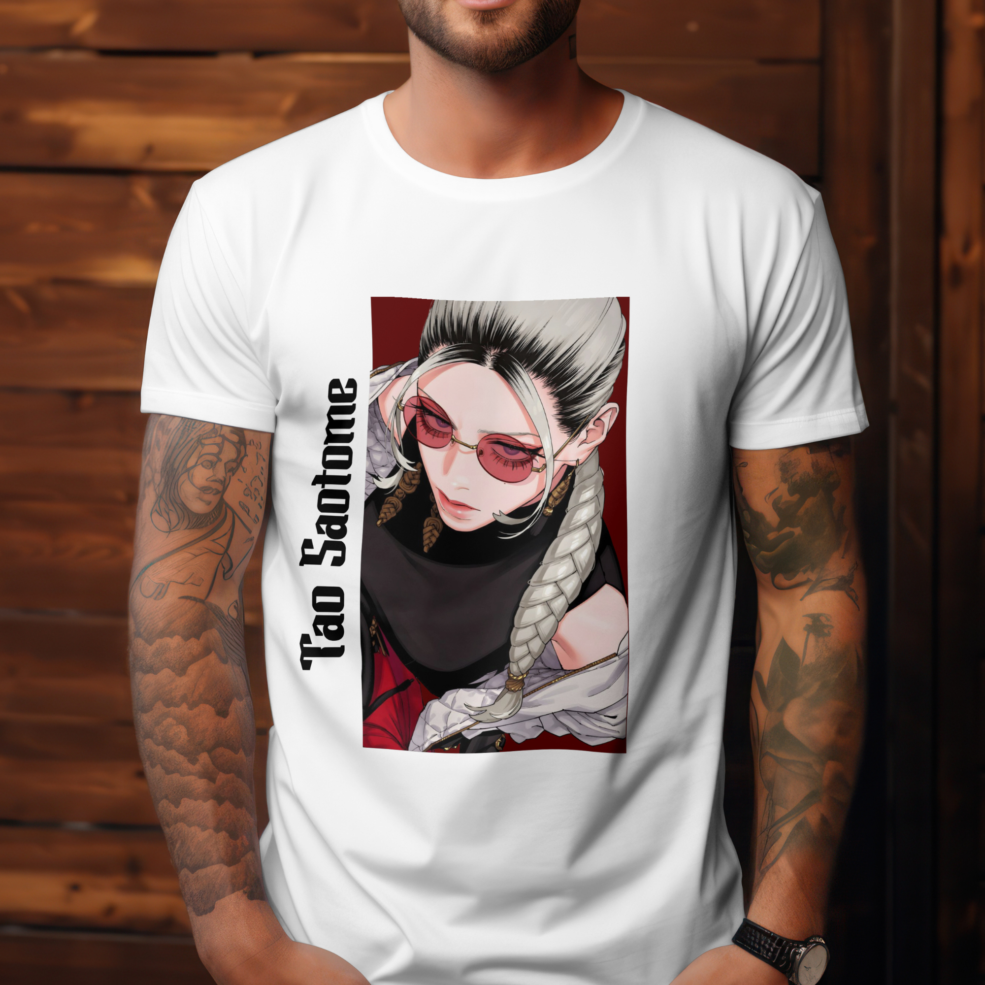 "Stylish unisex graphic tee with Tao Saotome from Gokurakugai manga in vibrant colors"