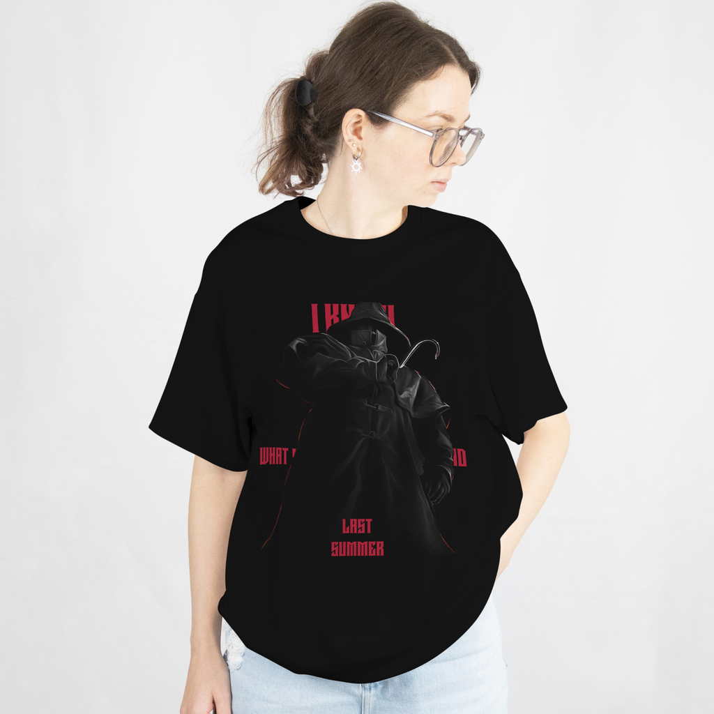 Vintage-inspired I Know What You Did Last Summer graphic tee for dark fashion lovers.