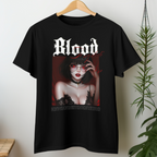 Blood Captivate Vampire Girl T-Shirt with Dark Gothic E-Girl Aesthetic style.