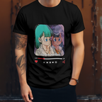 Anime Fan Gift shirt design with Bulma's dreamy expression and the playback timeline interface.