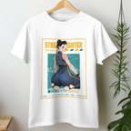"Street Fighter Chun-Li T-Shirt with anime artwork of iconic fighter in dynamic pose"