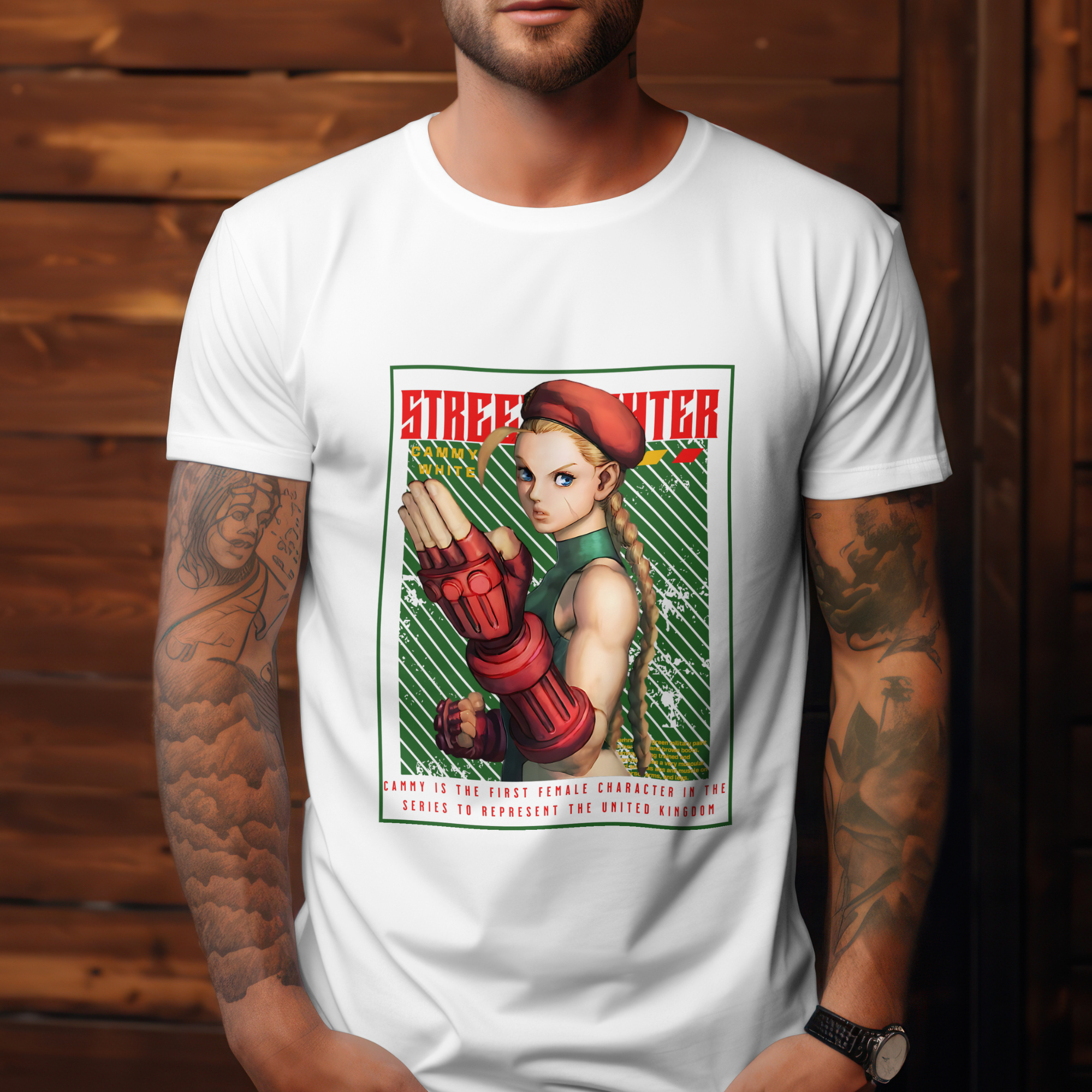 Street Fighter Cammy White fan merch T-shirt for gamers and anime lovers