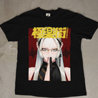 Anime-inspired black t-shirt with Tao Saotome design for Gokurakugai fans.
