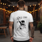 Oversized Hunter x Hunter t-shirt featuring Phantom Troupe Shizuku in manga style, Japanese anime merch fashion.