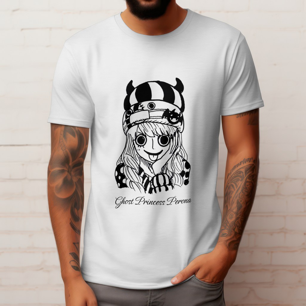 "Unisex One Piece Perona t-shirt perfect for anime lovers and streetwear style"