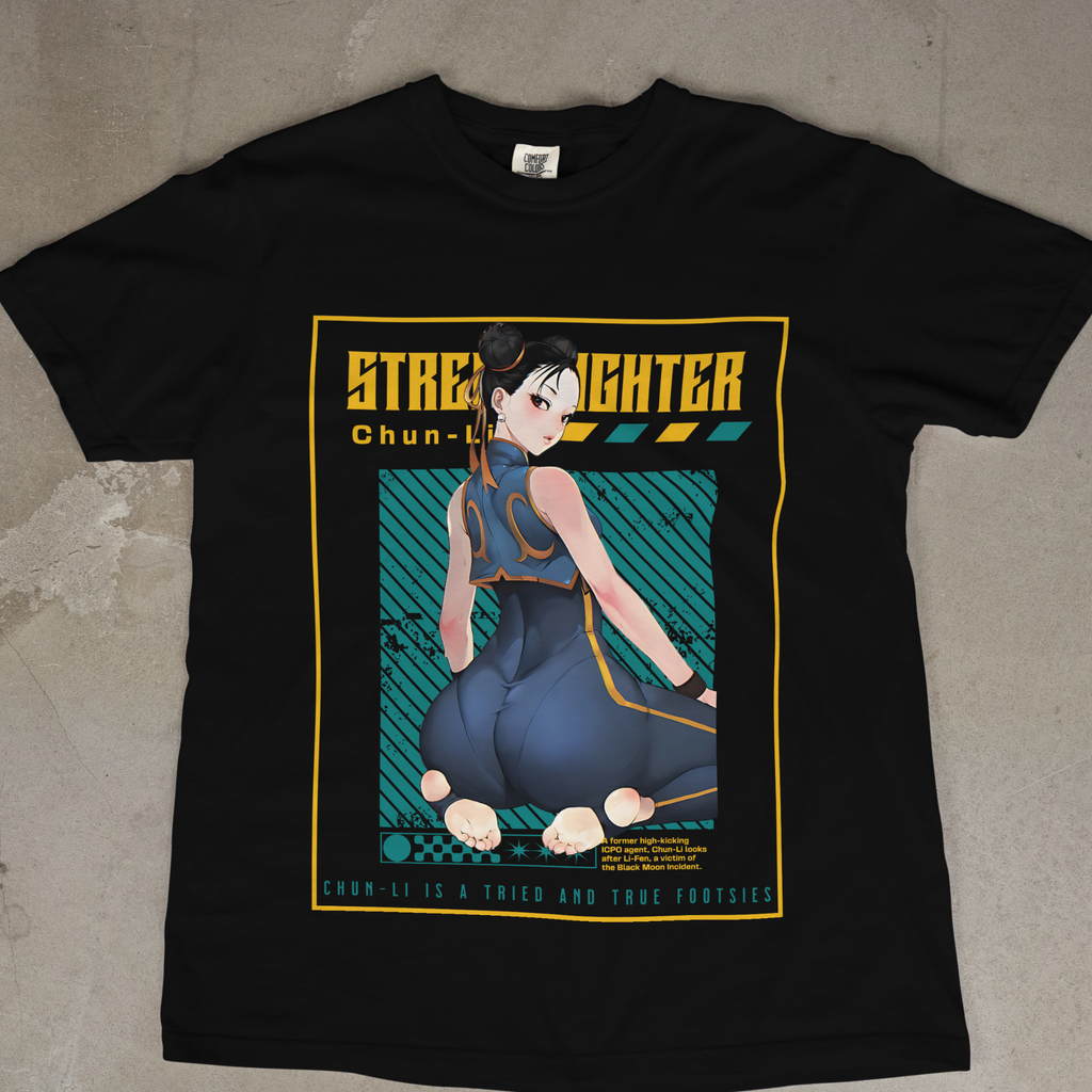 "Unisex Chun-Li t-shirt for anime fans, gaming conventions, and everyday wear"