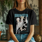 High-quality manga-inspired T-shirt from Soul Eater series, otaku apparel with stylish anime artwork.