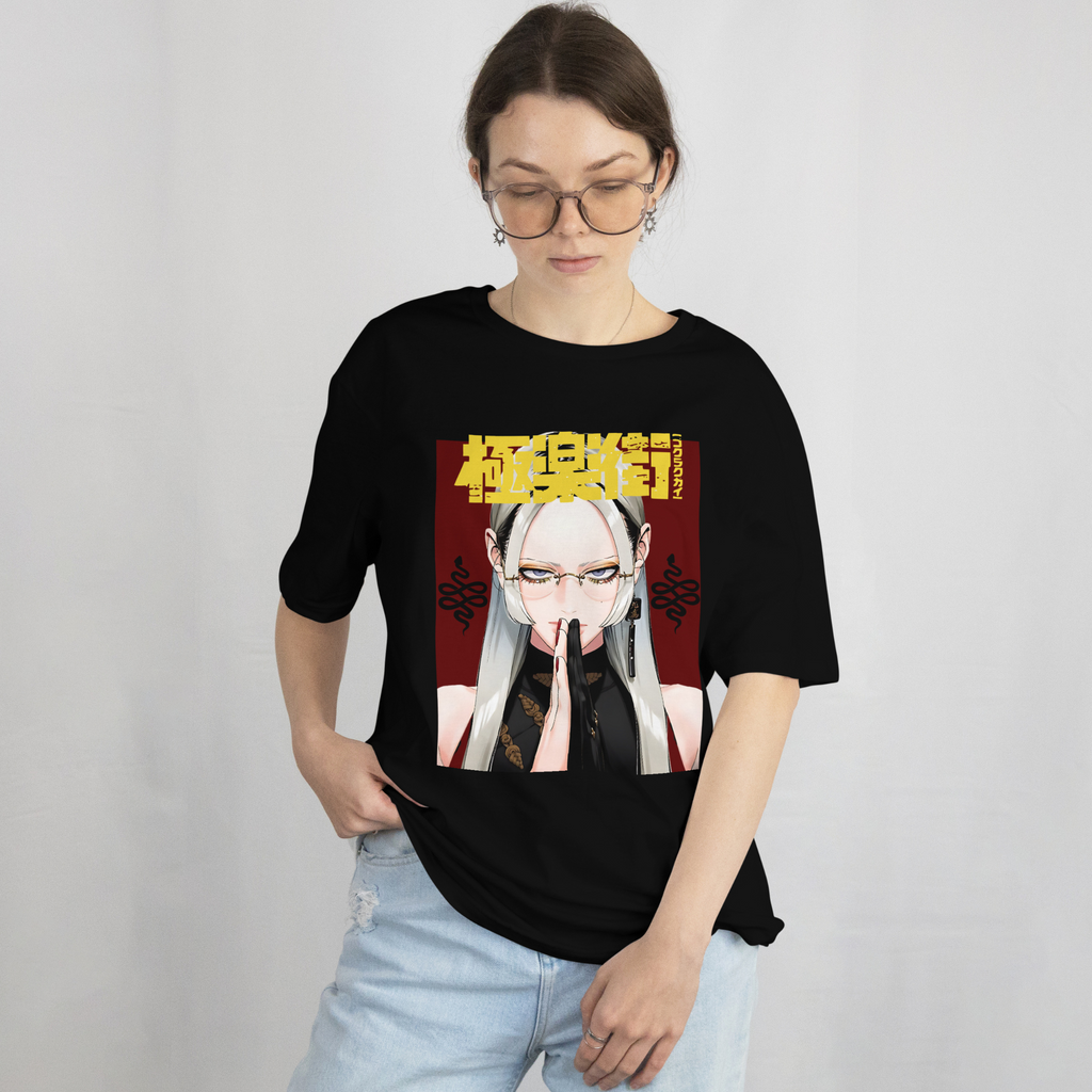 Bold Tao Saotome graphic tee featuring manga-style illustration from Gokurakugai.