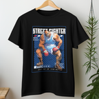 Street Fighter Mike Bison T-Shirt with retro arcade boxing design for gamers and anime fans