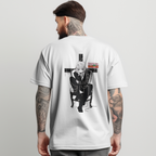 Unique anime fan gift Hunter x Hunter shirt with bold black and white illustration and streetwear fit