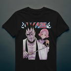 "Stylish Bleach streetwear shirt with Kenpachi Zaraki and Yachiru graphic"