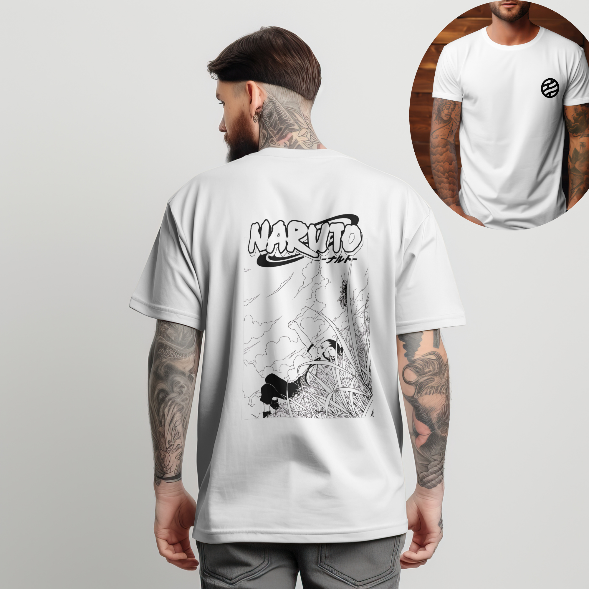 Shikamaru anime t-shirt in Japanese manga graphic style streetwear for casual fans