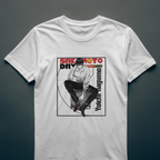 Unique Japanese anime T-shirt featuring Yoichi Nagumo character art from Sakamoto Days