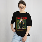 Black graphic tee with Street Fighter Cammy White design, perfect for gamers, anime collectors, and fighting game fans.