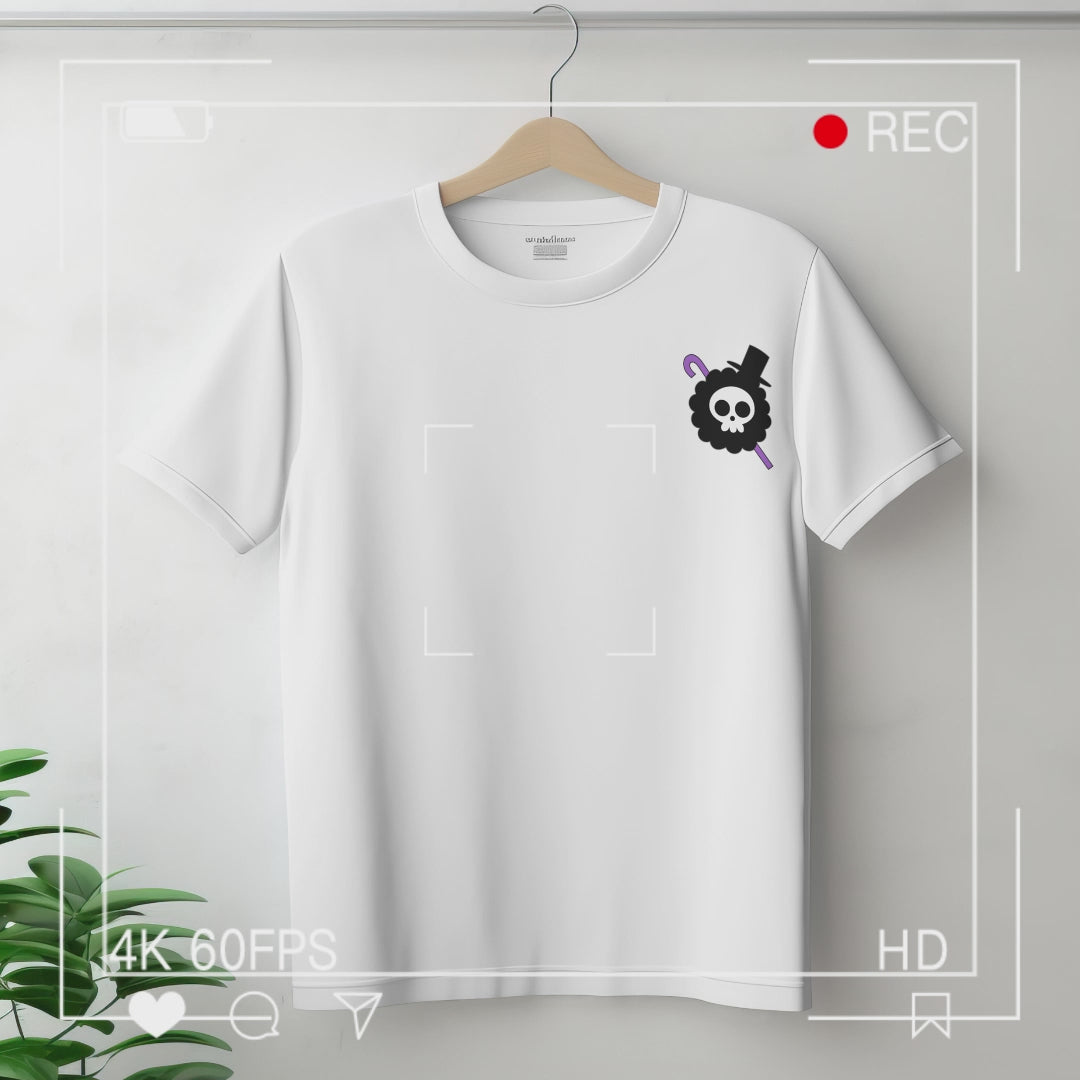 One Piece Brook Piano T-Shirt | Skeleton Musician Anime Streetwear Tee